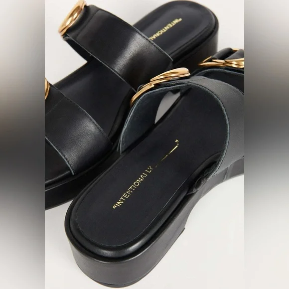 Intentionally Blank Orion Leather Slide Sandal - Picture 2 of 10